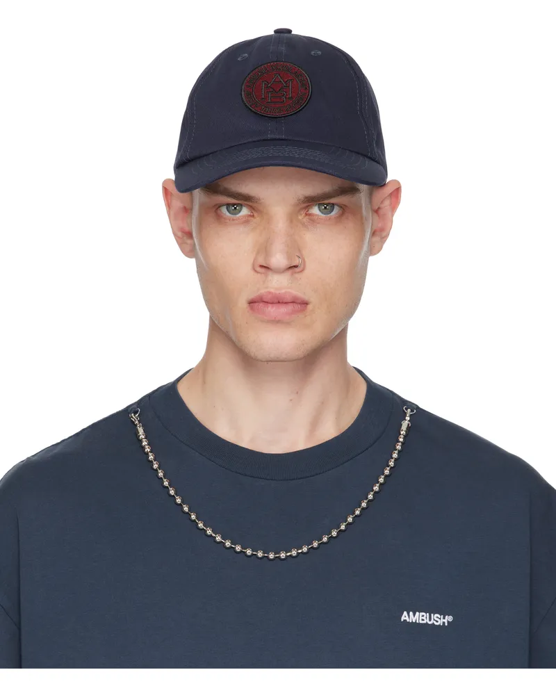 AMBUSH Navy Circle Logo Baseball Cap Navy