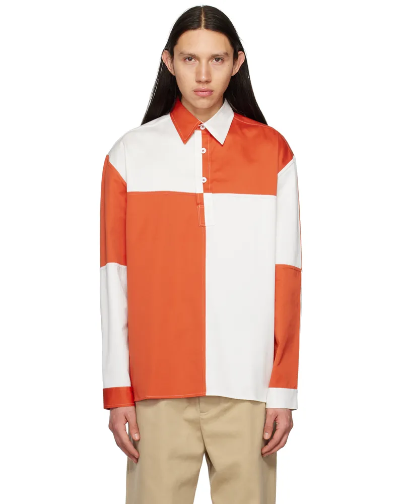 3MAN White & Orange Team Polo Orange
