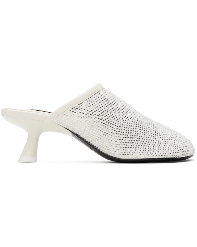 Simon Miller White Crystal Beep Mules 20804