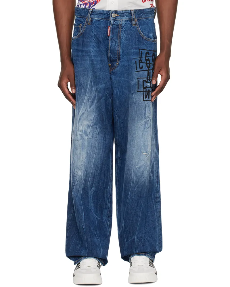 Dsquared2 Blue Icon Stamps Eros Jeans 470