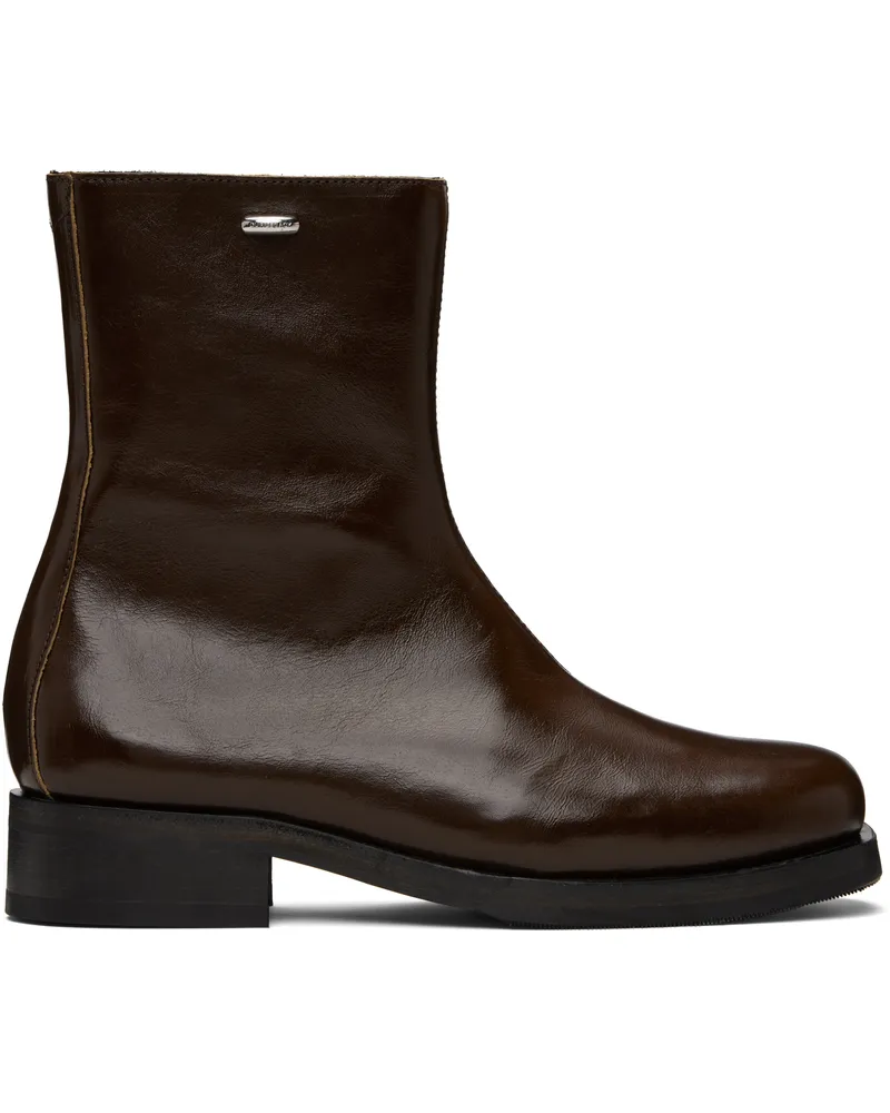 Our Legacy Brown Camion Boots Olive