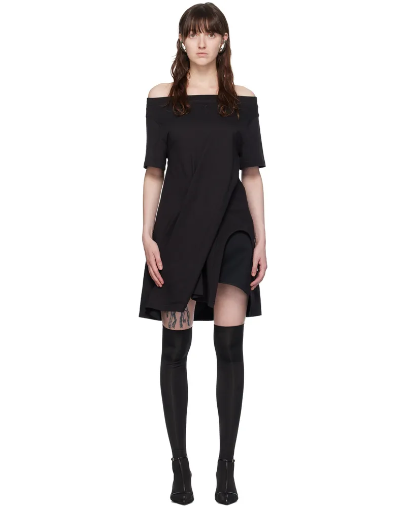 Courrèges Black Boatneck Minidress 9999