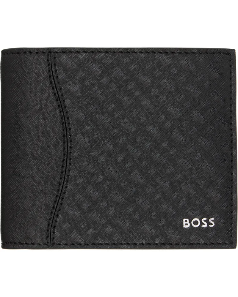 HUGO BOSS Black Saffiano Leather Wallet 002-black