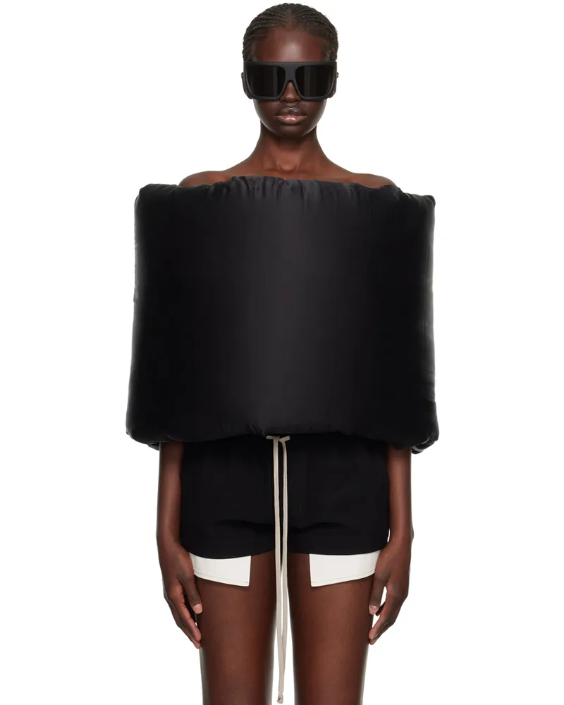 Rick Owens Black Donut Down Scarf 09