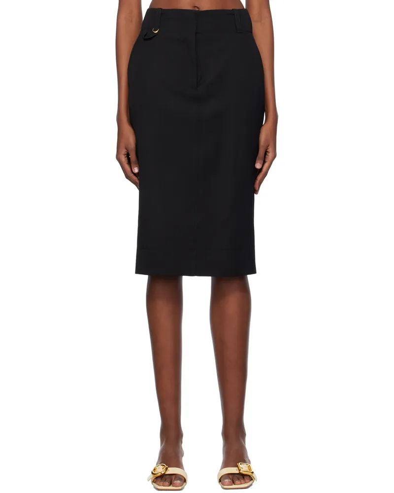 Jacquemus Black Les Sculptures 'La jupe midi Bari' Midi Skirt 990