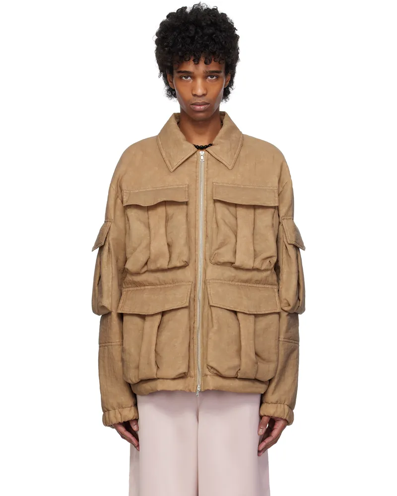 Dries van Noten Brown Taffeta Jacket 703