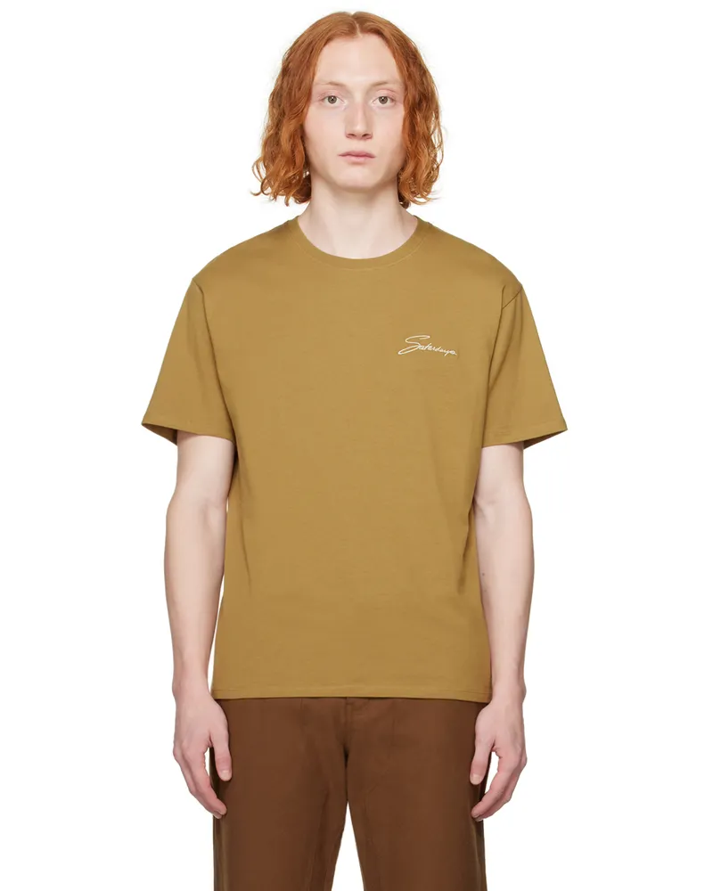 Saturdays NYC Tan Signature T-Shirt Camel
