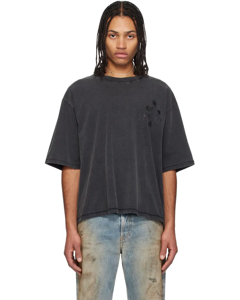 Stolen Girlfriends Club Black Gothic Cross T-shirt Aged