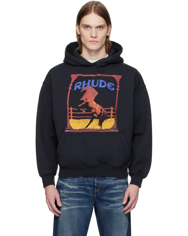 RHUDE Black 'Rhude' Cadre Hoodie Vtg