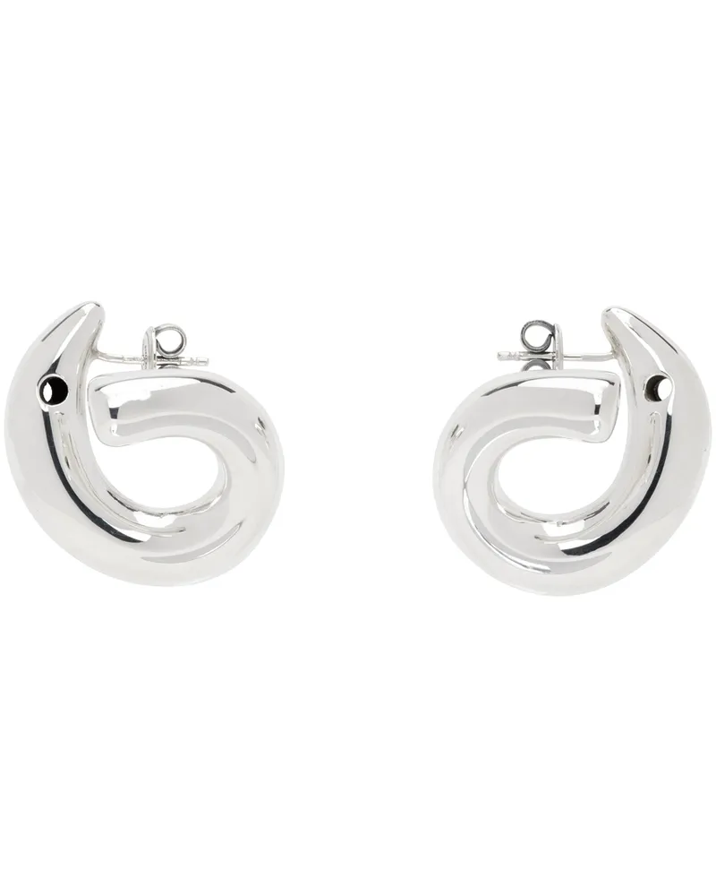 Bottega Veneta Silver Sardine Earrings 8117