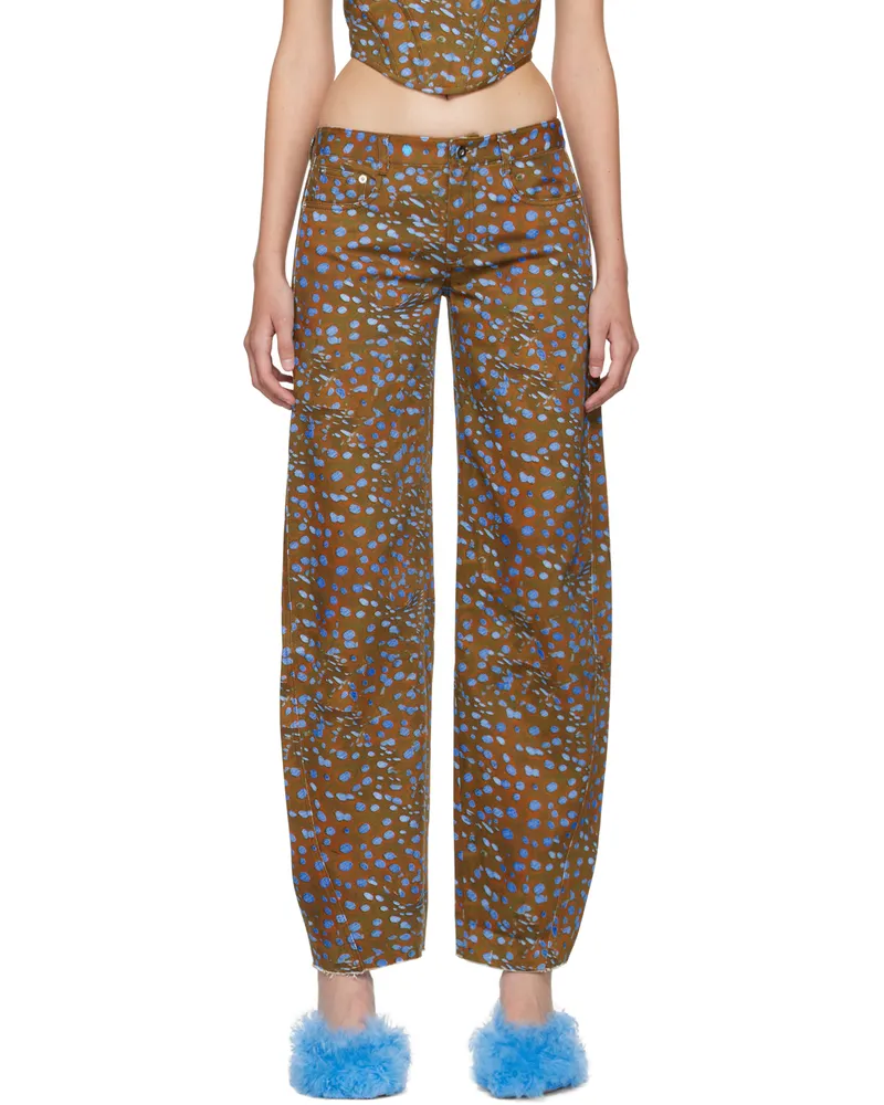 PRISCAVera Brown Printed Jeans Sy