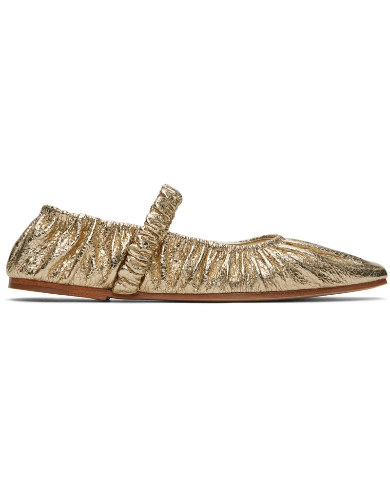 Studio Amelia Gold Zadie Ballerina Flats Gld