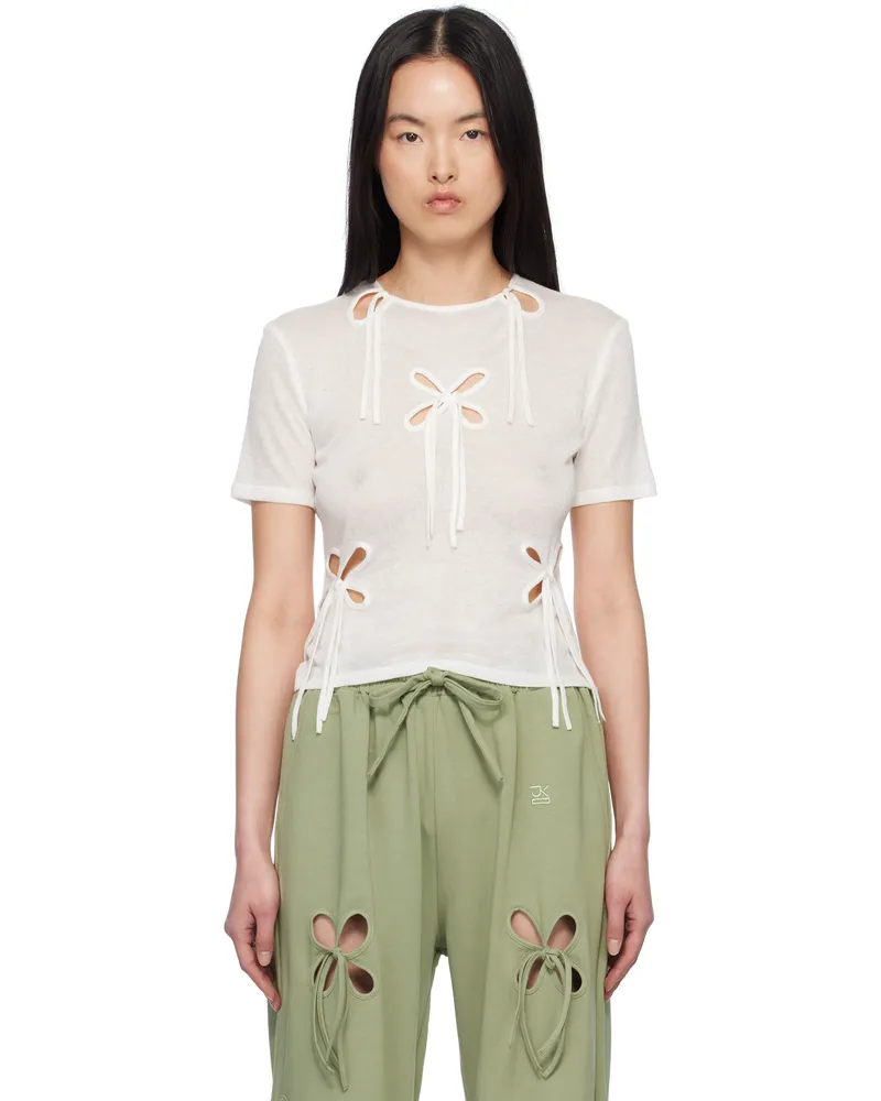 J.KIM White Petal T-shirt White
