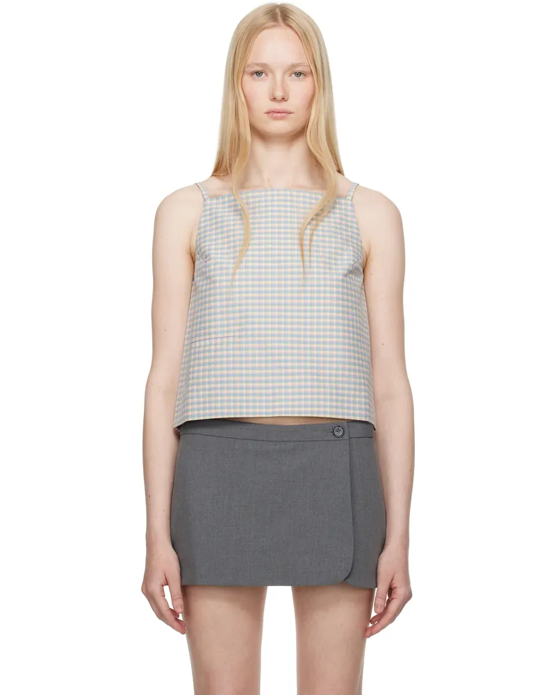 Sandy Liang Blue Cecilia Top Aqua