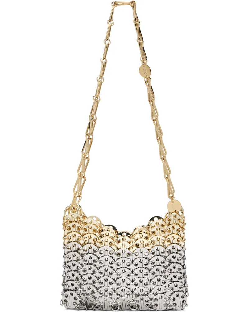 Paco Rabanne Silver & Gold Iconic Nano 1969 Skyline Bag M960