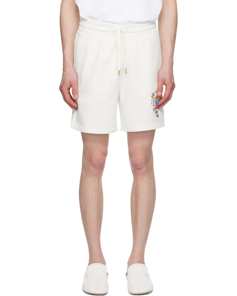Casablanca Paris Off-White 'Casa Way' Mountain Sweat Shorts Casa