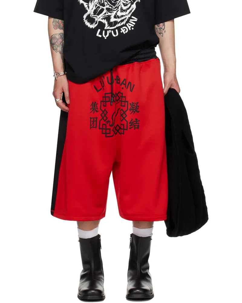 LU'U DAN Red CLOT Edition Basketball Shorts Red