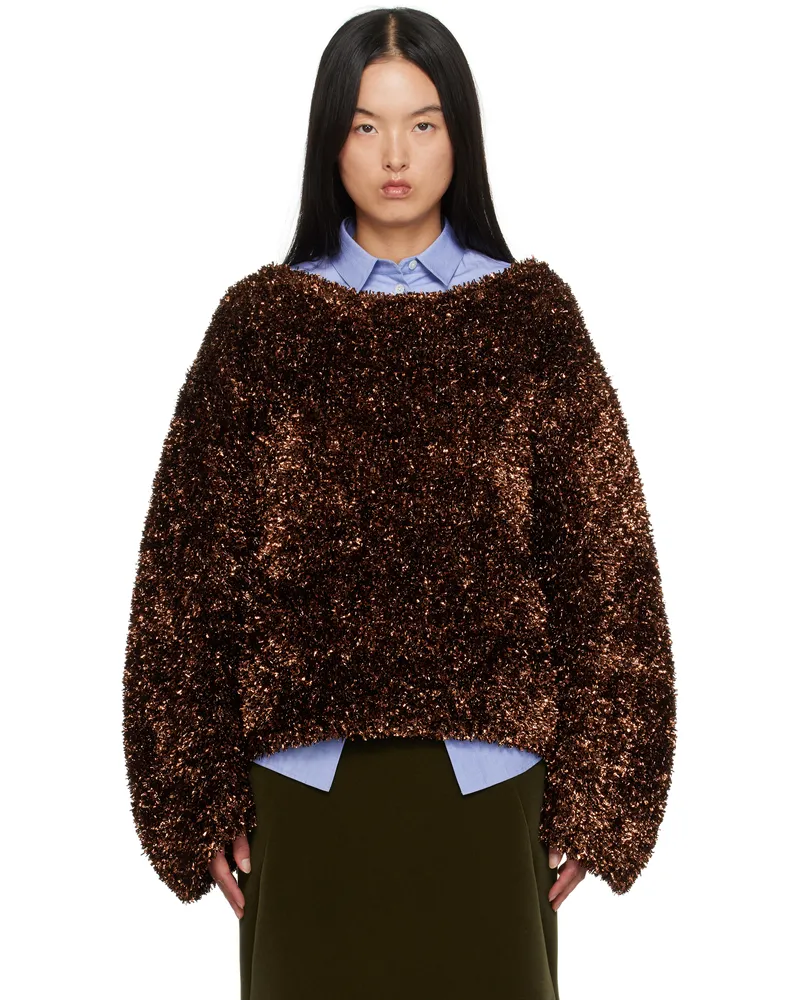 Dries van Noten Brown Tinsel Sweater 703