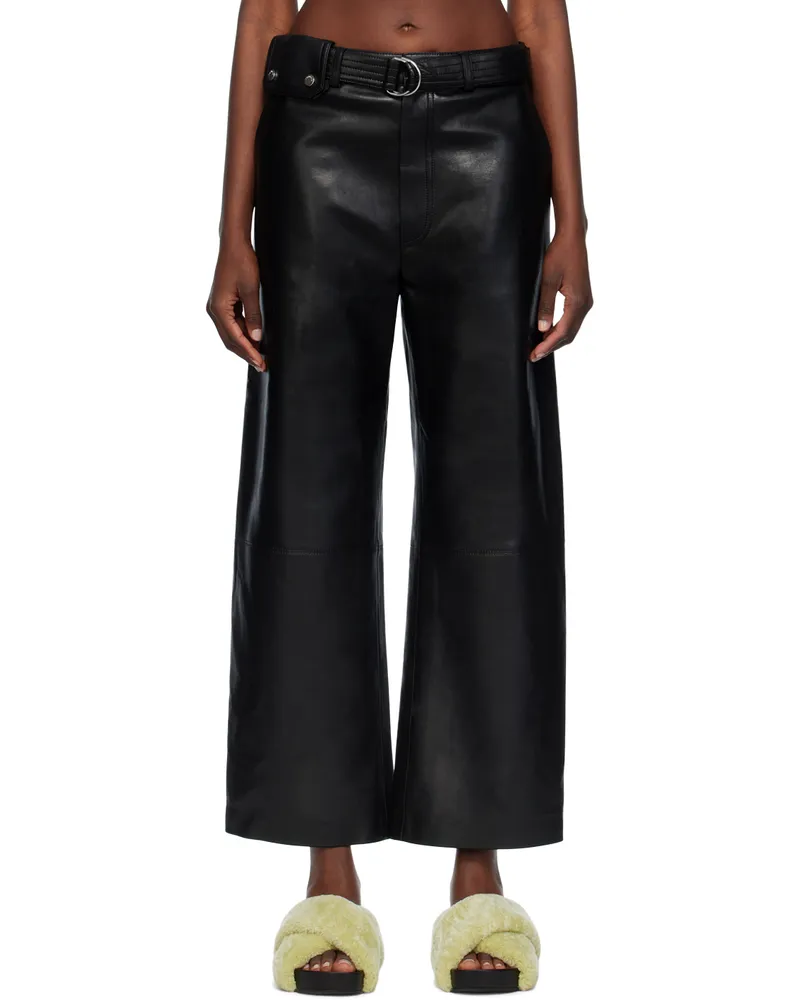 Nanushka Black Sanna Leather Pants Black