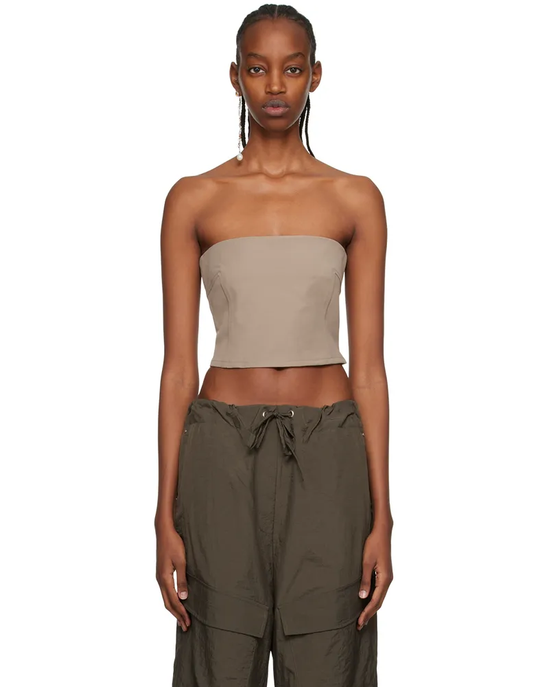 Paris Georgia SSENSE Work Capsule – Taupe Audrey Tube Top Rock