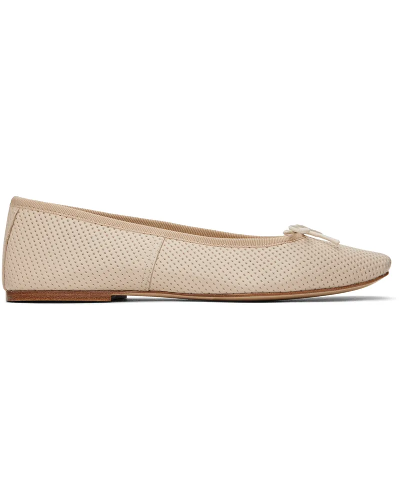 A.P.C. Beige Leah Ballerina Flats Baa