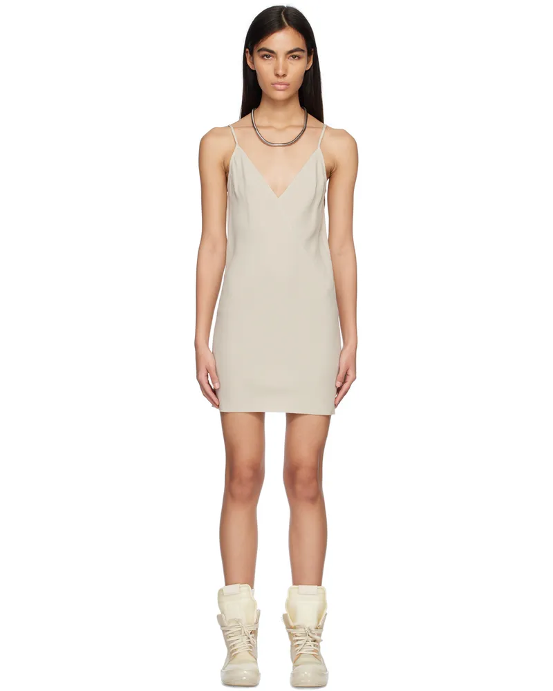 Rick Owens Off-White Slip Minidress 08