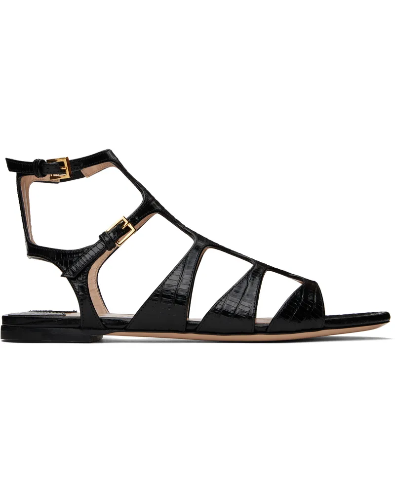 Tom Ford Black Printed Tejus Sandals 1n001