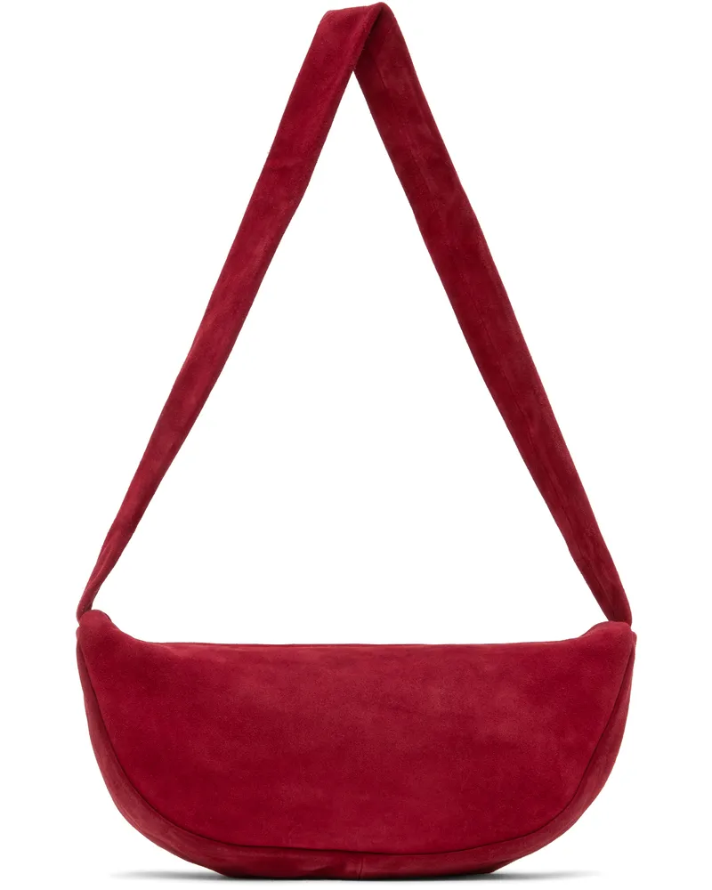St. Agni Burgundy Soft Crescent Bag Rouge