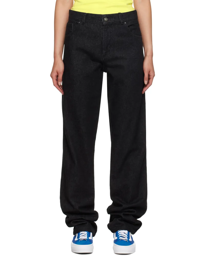 Sky High Farm Workwear Black Straight Leg Jeans 1