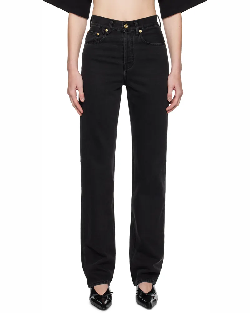 Jacquemus Black La Casa 'Le de-Nîmes Droit' Jeans 990