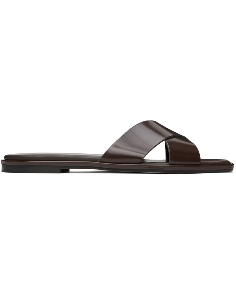 aeyde Brown Sonia Sandals Moka