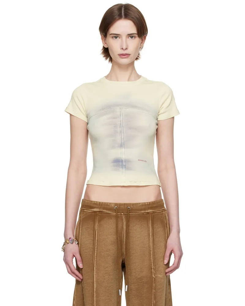 Eckhaus Latta Off-White Lapped Baby T-shirt Oasis