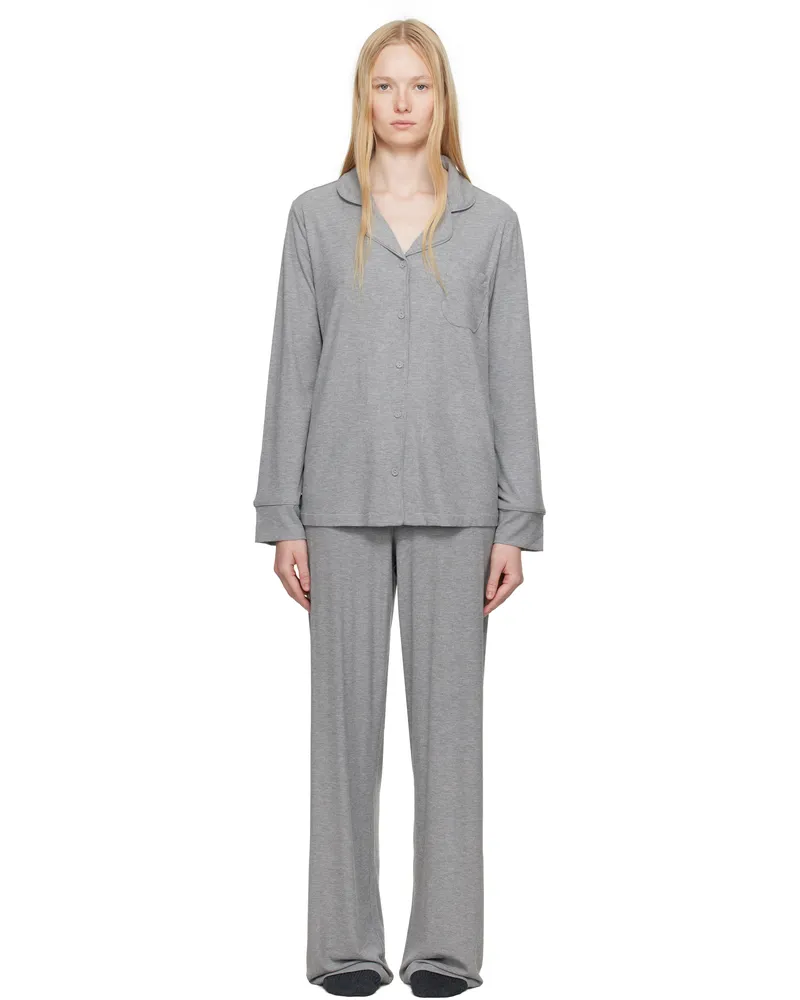 SKIMS Gray Soft Lounge Sleep Pyjama Set Heather
