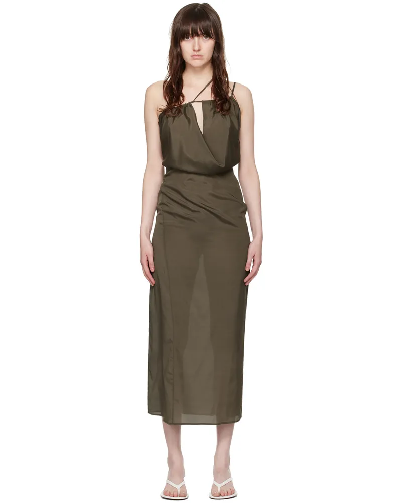 Paloma Wool Brown Melleray Midi Dress 323