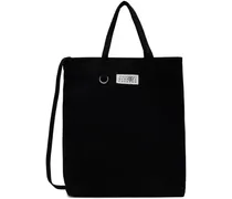 Black Large Canvas Shopping Tote