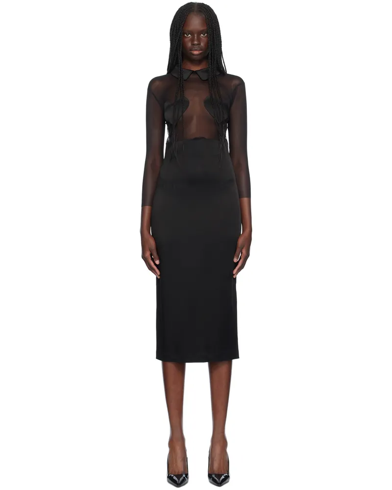 Blumarine Black Heart Midi Dress N0990