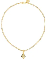 Marni Gold Penguin Charm Necklace 00ylight