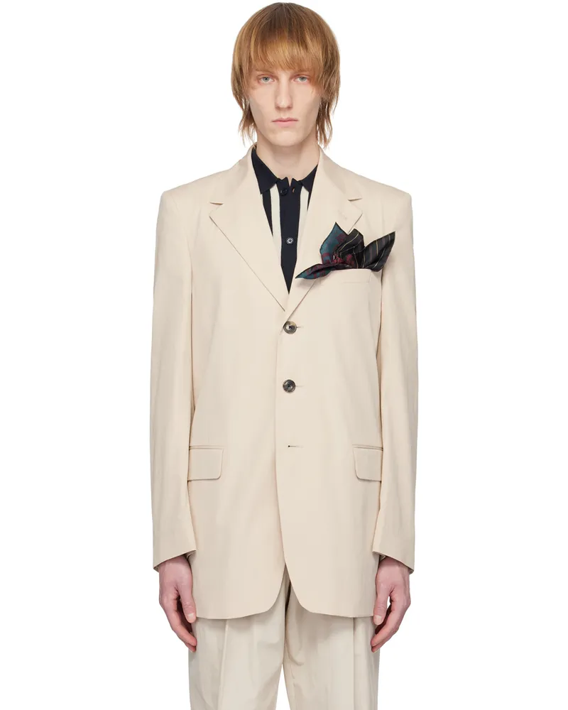 Dries van Noten Beige Vented Blazer 801