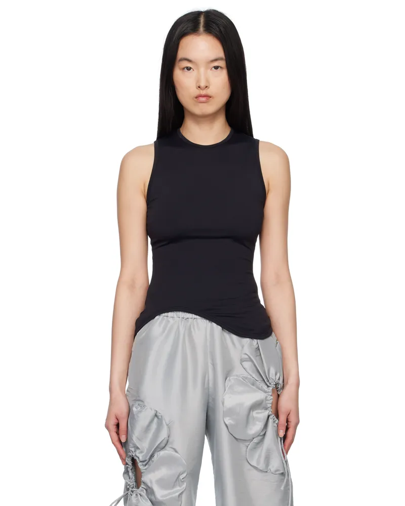 J.KIM Black Ying-Yang Tank Top Black