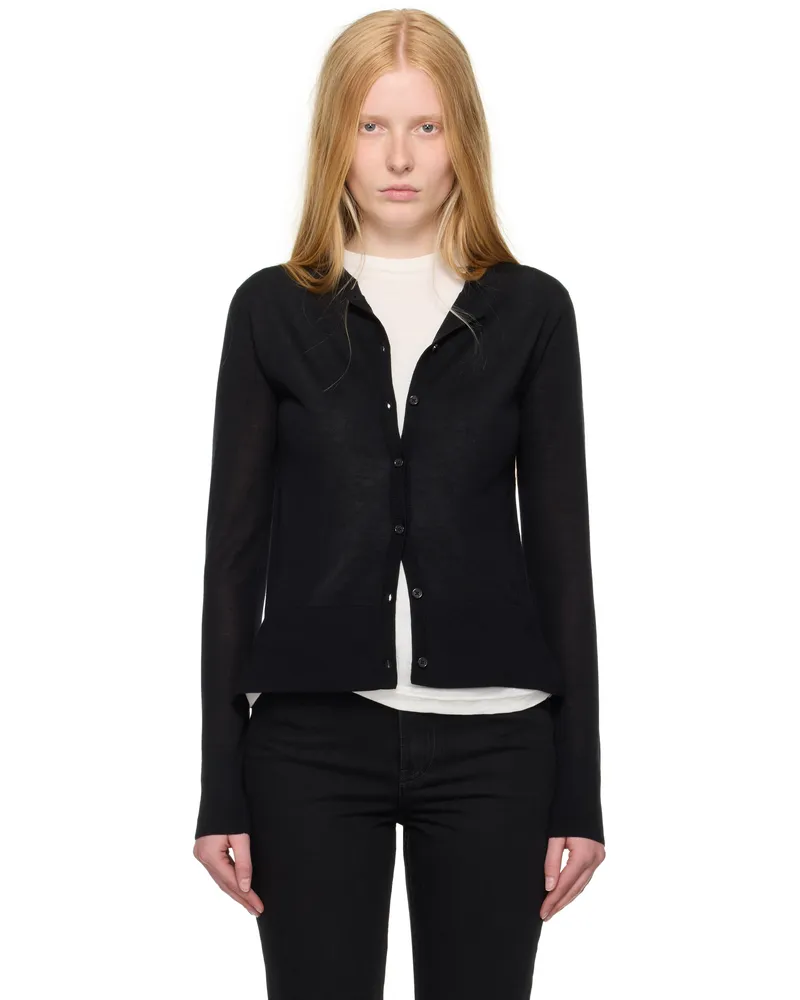 Totême Black Fine Knit Cardigan Black