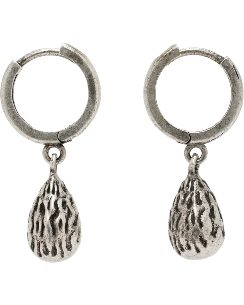 KUSIKOHC Silver Fire Tears Earrings Silver