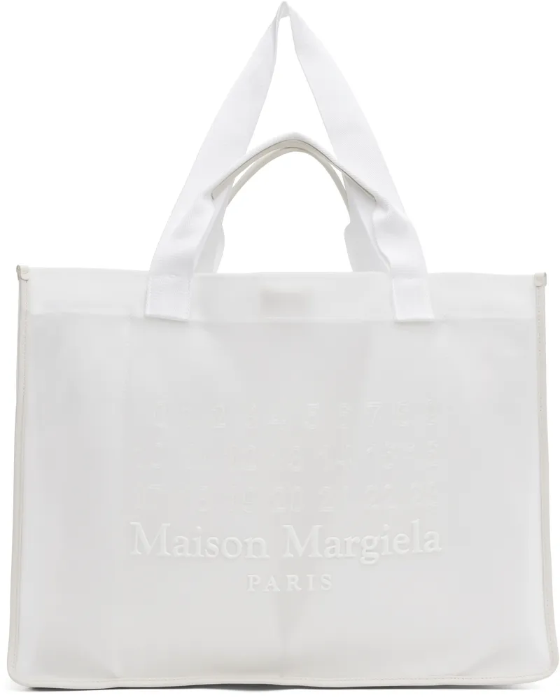 Maison Margiela White Cabas Large Shopping Tote Ha498