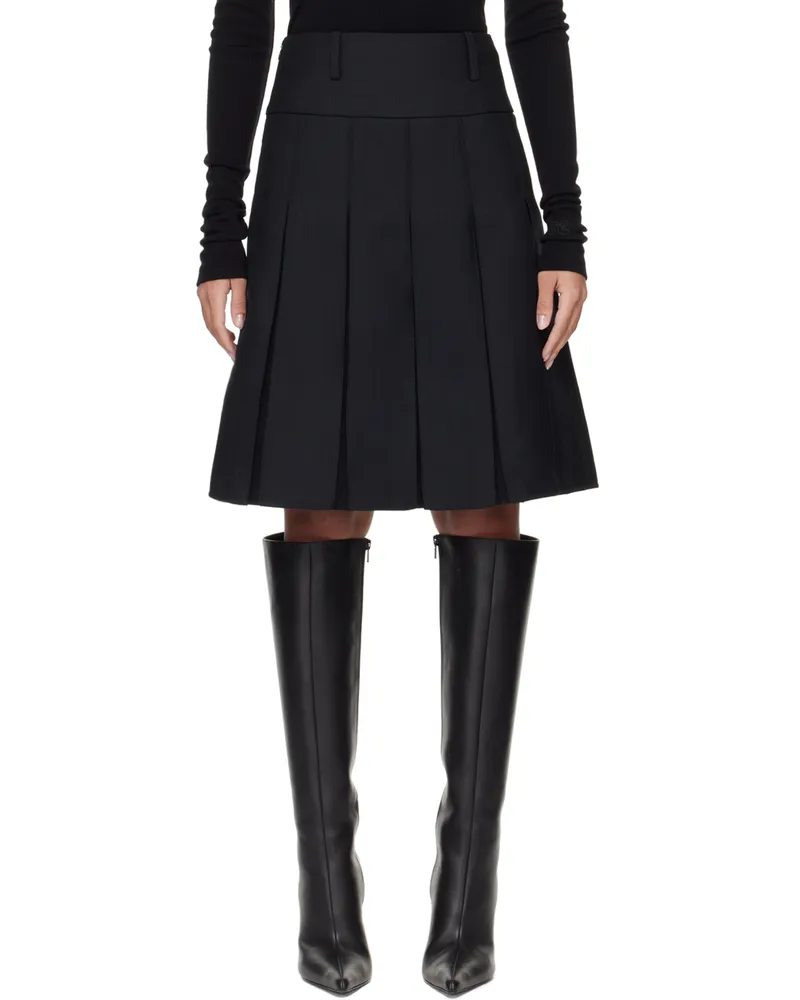 Fax Copy Express SSENSE Exclusive Black Midi Skirt Black