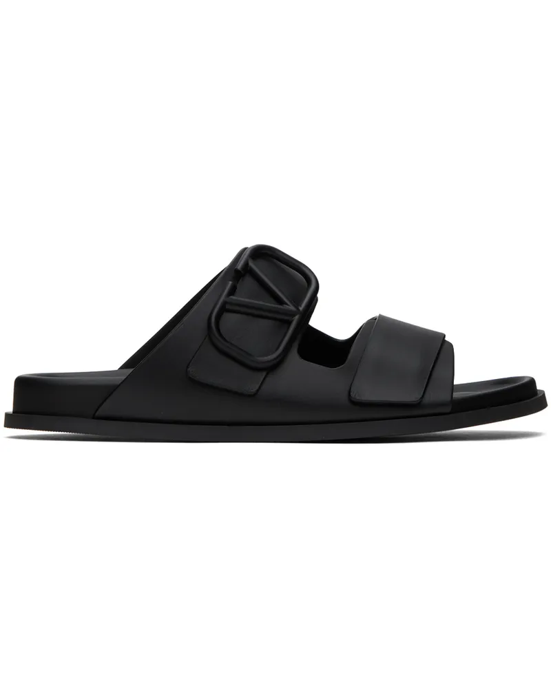 Valentino Garavani Black VLogo Signature Sandals Nero