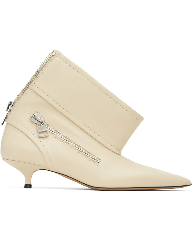 J.W.Anderson Off-White Biker Kitten Boots 002