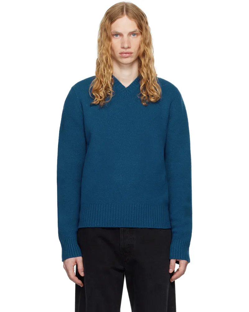 The Row Blue Nigel Sweater Elb