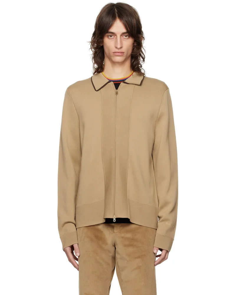 Paul Smith Tan Zip Through Cardigan 64