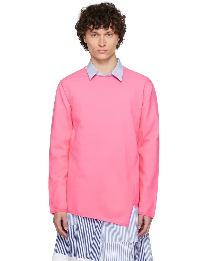 Comme des Garçons Pink Asymmetrical Sweatshirt Pink