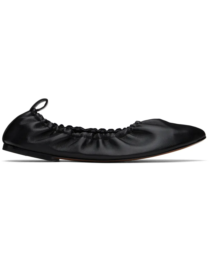 The Row Black Glove Flats Black