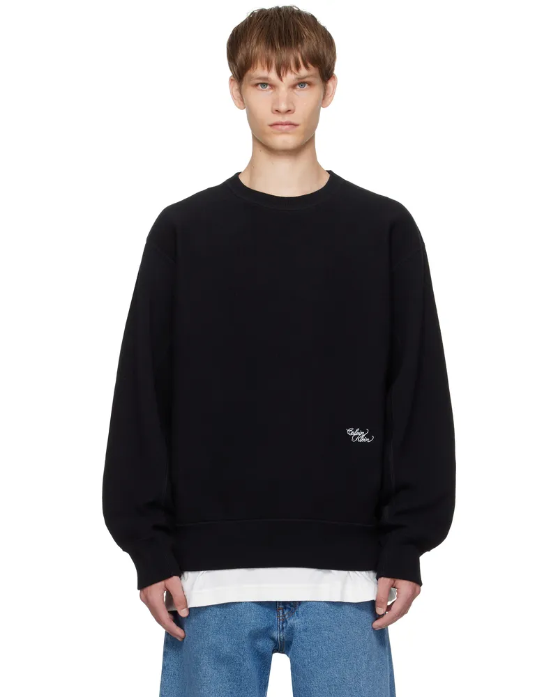 Calvin Klein Black Milano Knit Sweater Black